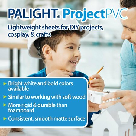 Projectpvc 12 in. x 12 in. x 0.236 in. Foam PVC Grey Sheet 159830